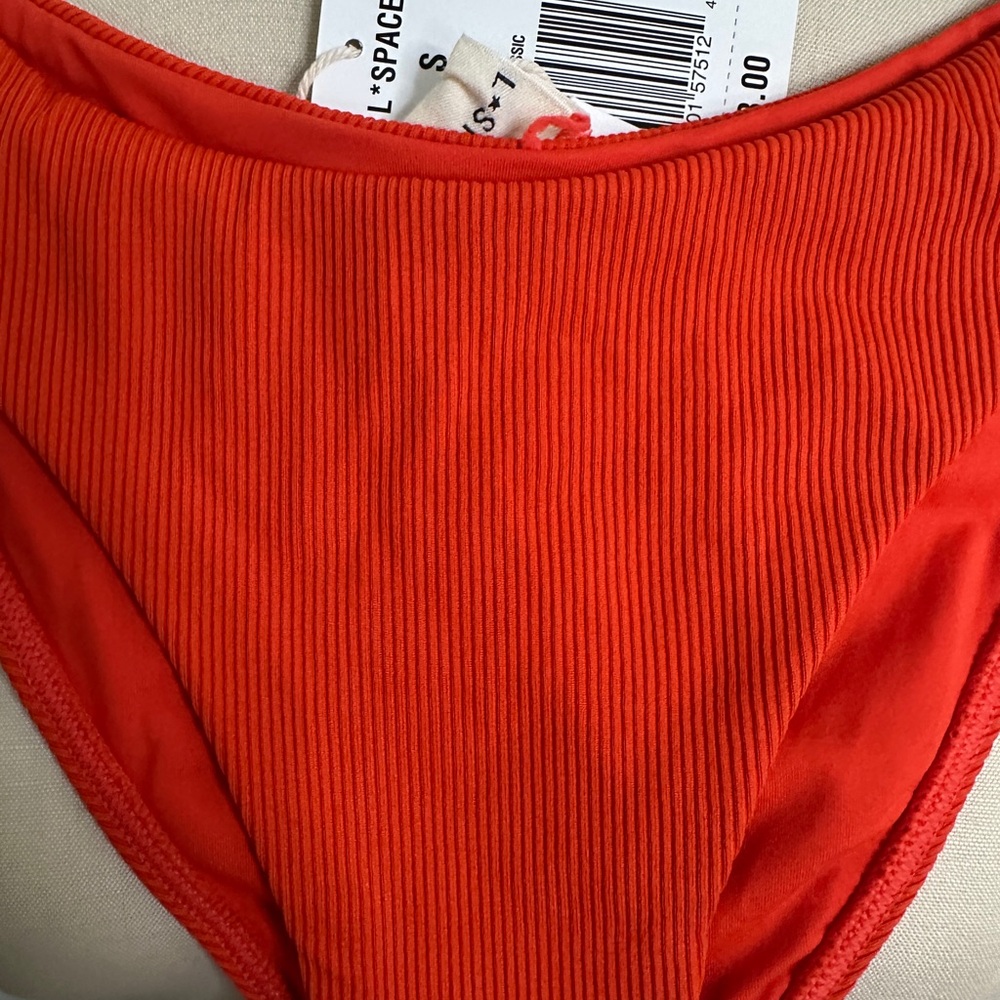 L*Space Women's Red high hip Rocky swim bottom - Picture 3 of 4